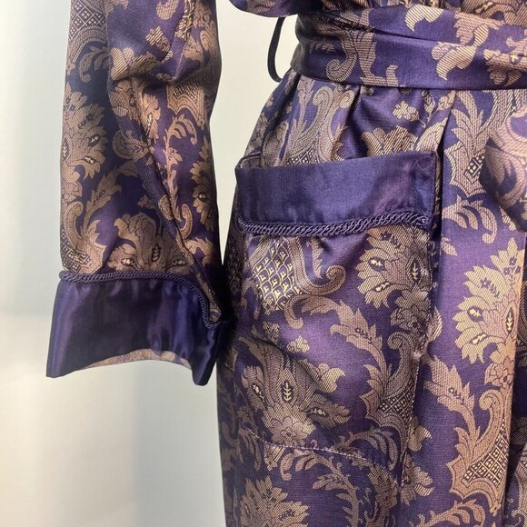 Victoria's Secret Floral Motif Purple Robe Kimono Belted Size XS/Small Ladies - Picture 11 of 12